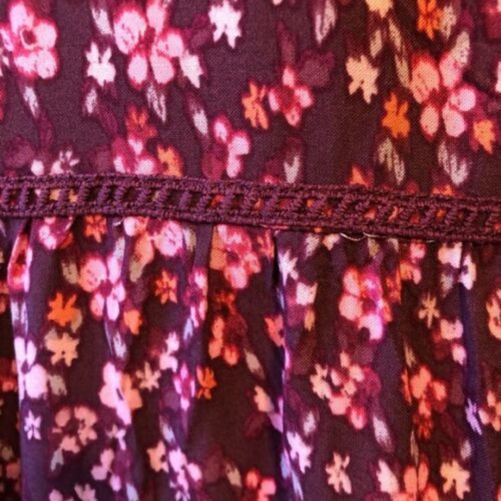 WILD FABLE Red Floral Tiered Babydoll Dress - Picture 4 of 7